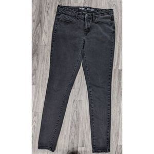 (3/$35) Mossimo Size 8 Regular Power Stretch Mid Rise Skinny Black Denim Jeans